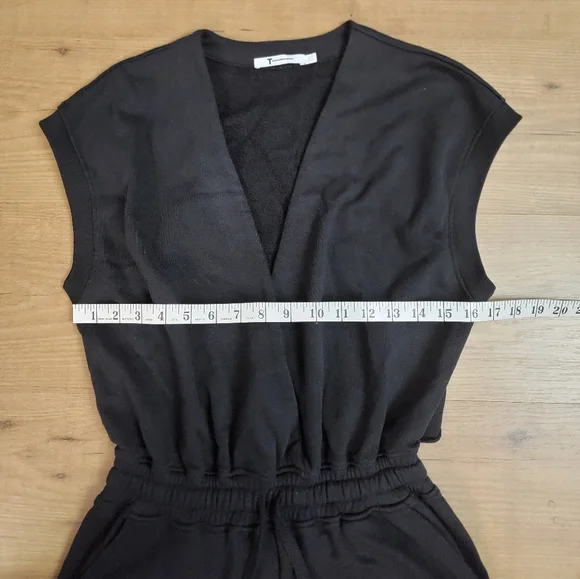 T ALEXANDER WANG  French Terry Back Slit Jumpsuit - Picture 10 of 11